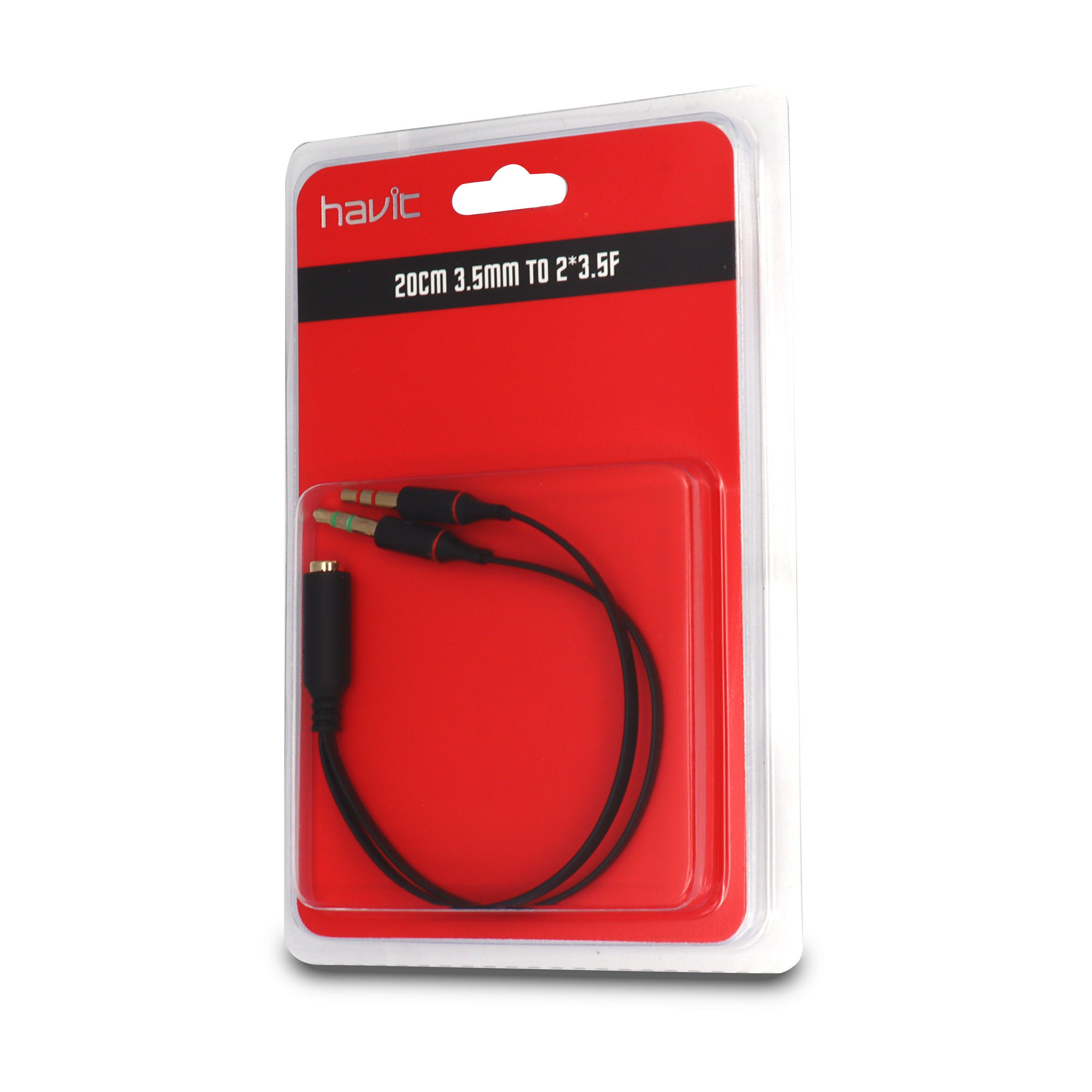 Adaptador Jack 3.5mm H 4 PIN a 2* 3.5mm M 3 PIN