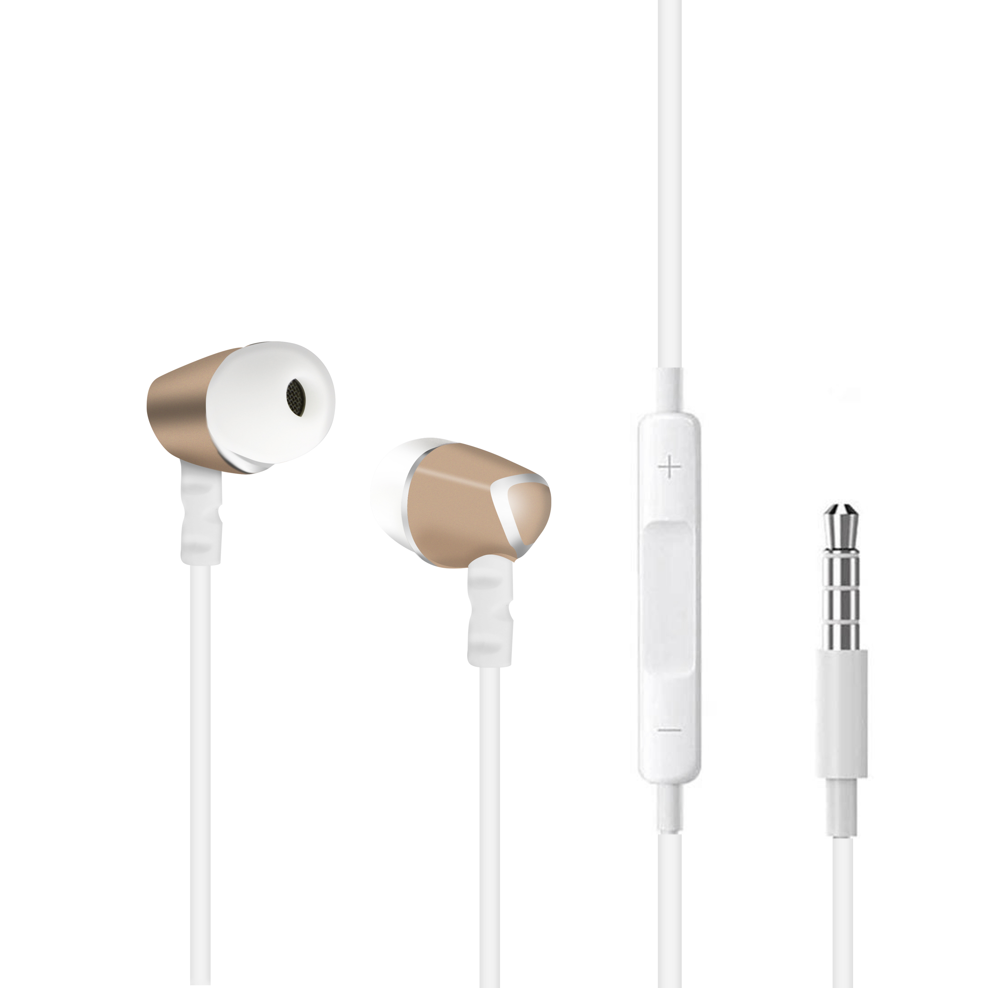 Auriculares con Micro y regulador Volumen HV-E51P - Dorado