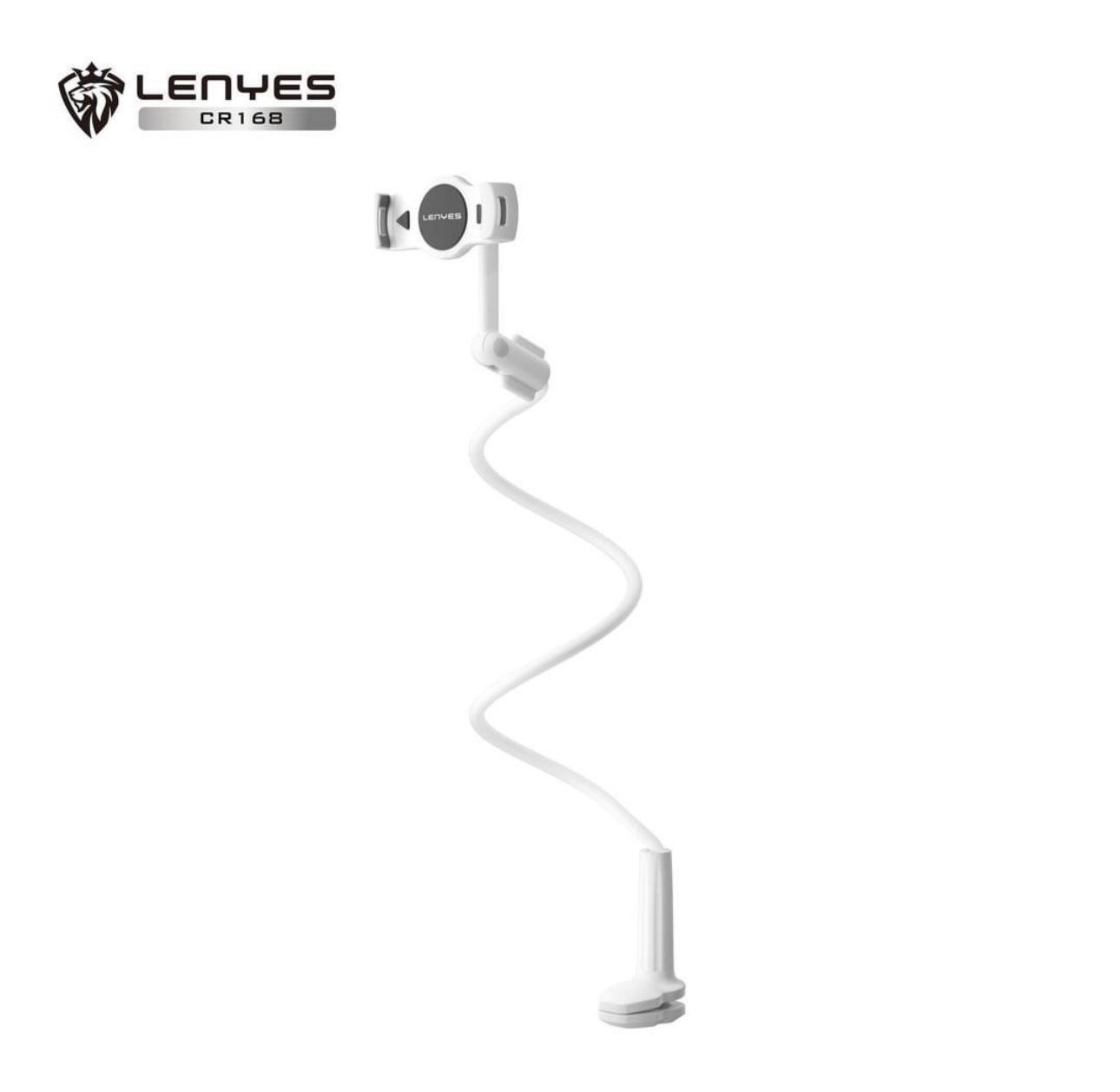CR168 Soporte  Universal de moviles y tablets con cuello y pinza, 4,7" - 9", Blanco