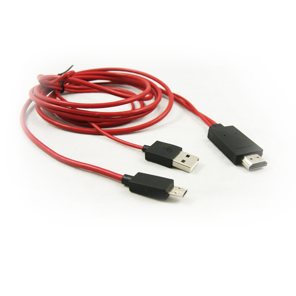 Cable MHL a HDMI  para Samsung Galaxy S3 Rojo (11pines)