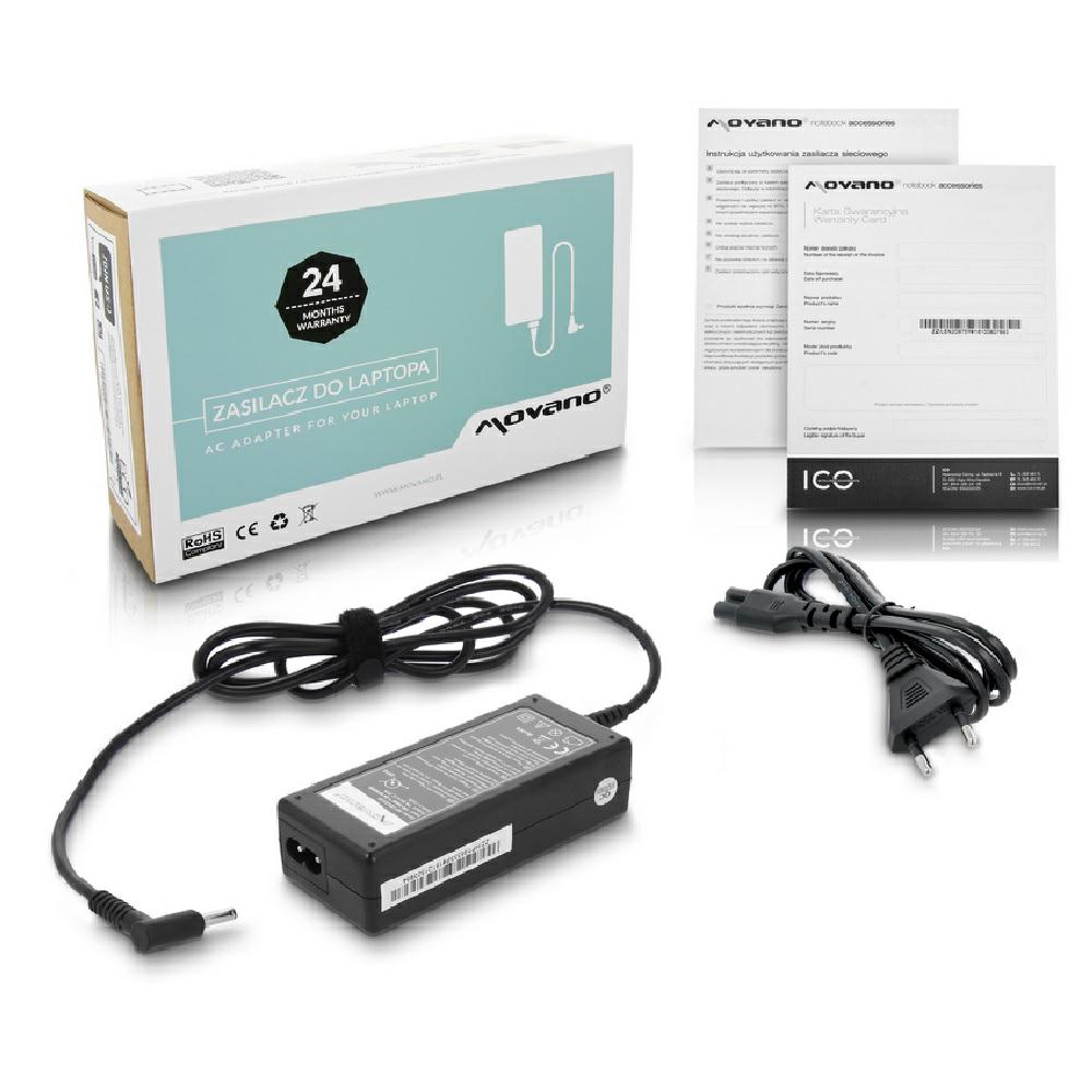 Cargador portátil HP 65W 19.5V 3.33A 4.5*3.0 pin central Movano