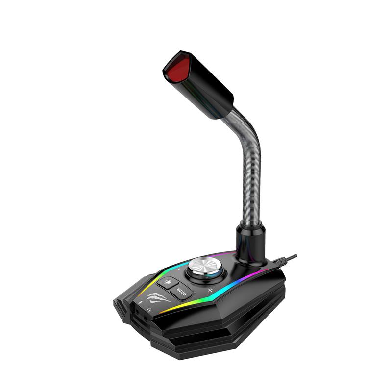 GK56 Microfono Gaming sobremesa con Modulador de Voz, Luz RGB y Control de Volumen