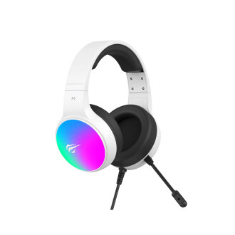 H2043U CASCO GAMING Con Luz RGB USB 7.1   BLANCO/NEGRO