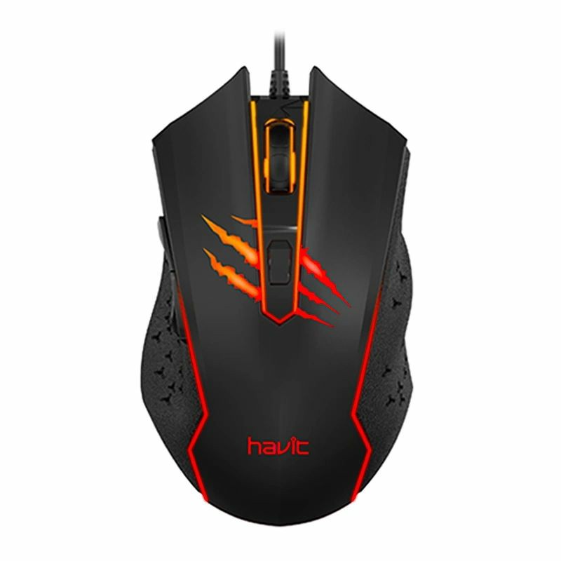 MS1027 Ratón Gaming Cazador diseño ergonómico 7 teclas 6400DPI  
