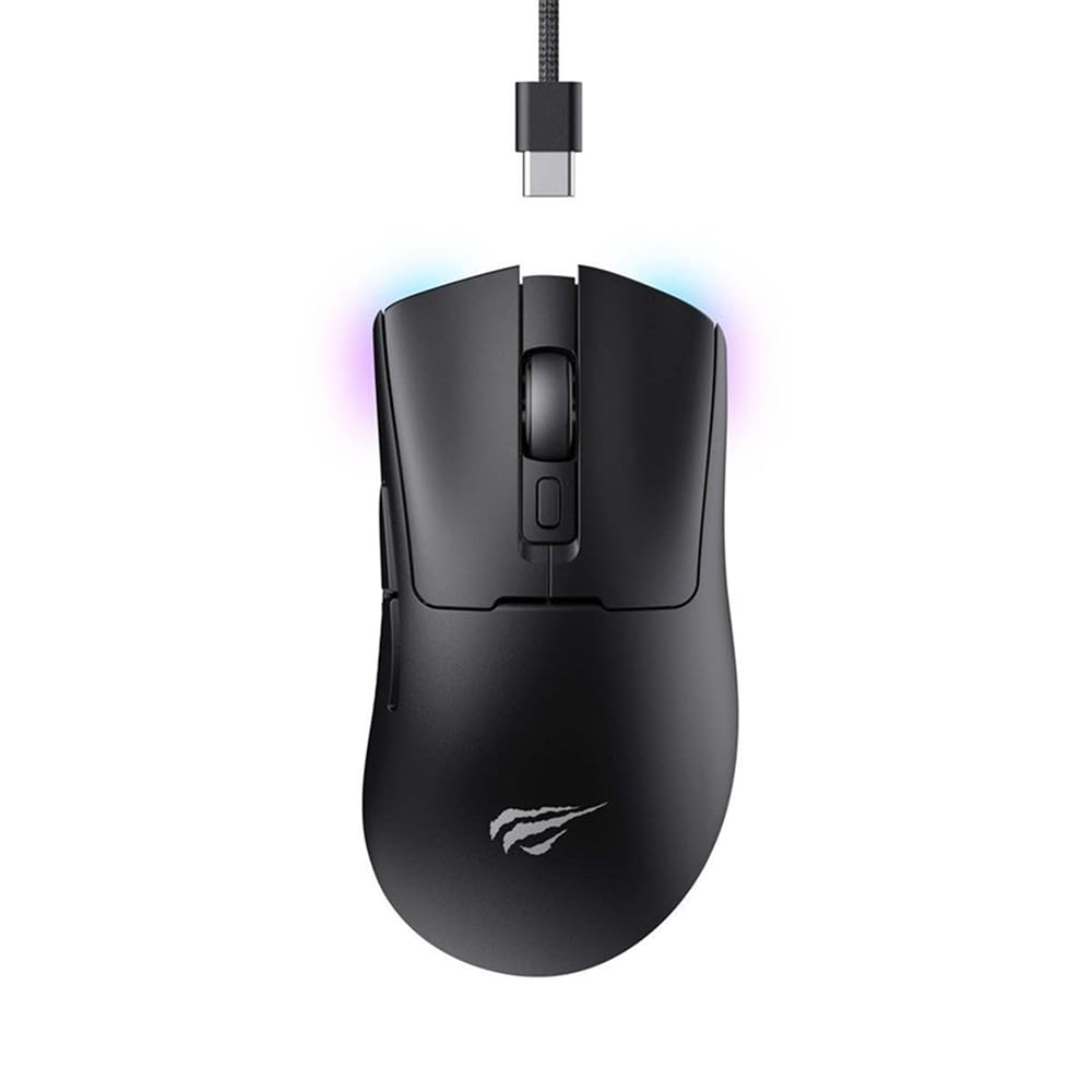 MS966WB BK Raton Gaming Con Cable+2.4GHZ USB o TIPO-C+BT5.2 QUAD MODE HAVIT