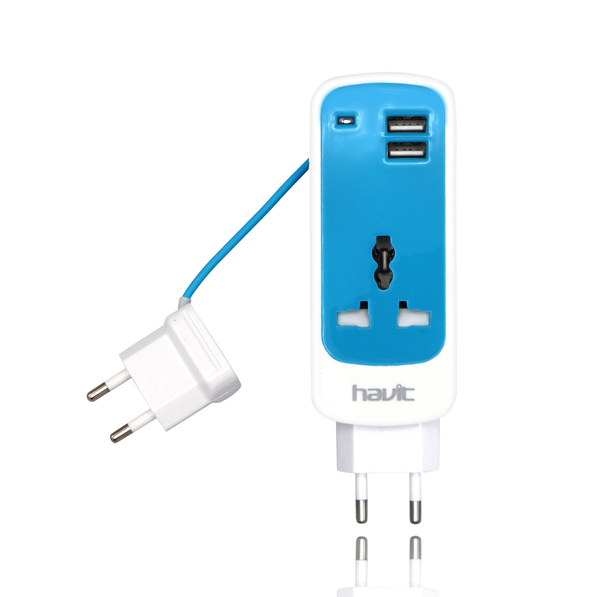 Regleta de Enchufe y 2 USB 3en1 2.1A HV-UC251