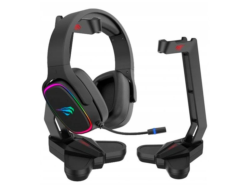 Soporte de cascos Gaming Negro HY505