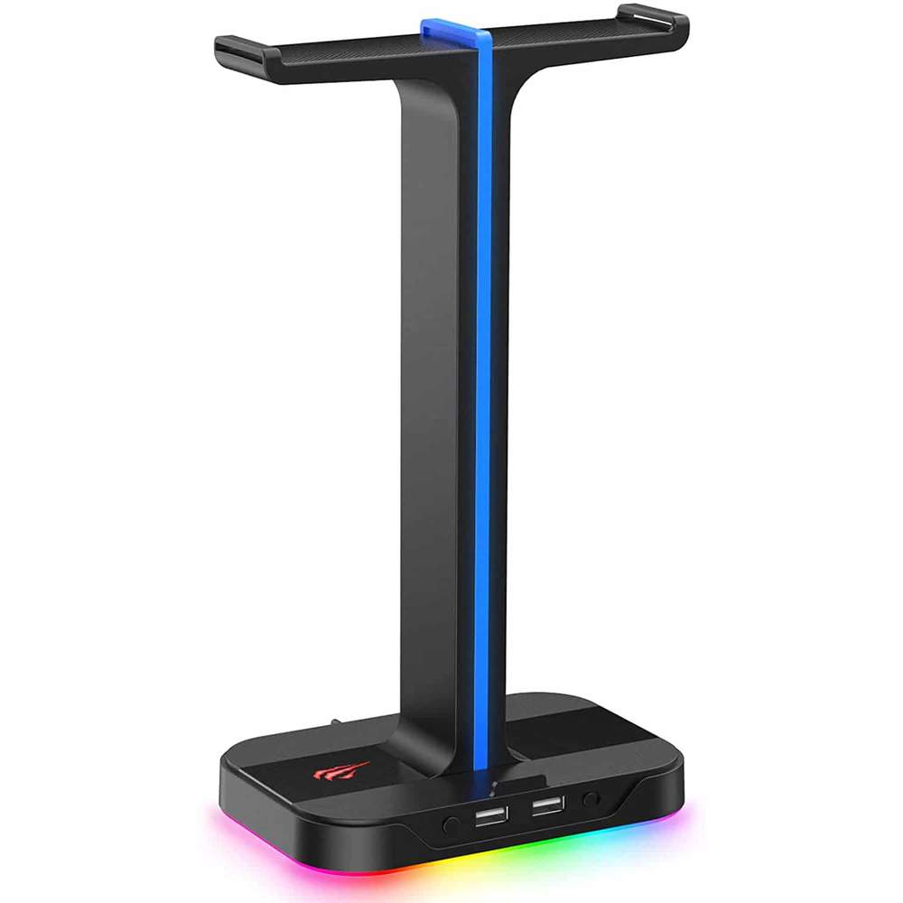 TH650 Soporte de Auriculares Cascos Gaming RGB con doble entrada de USB