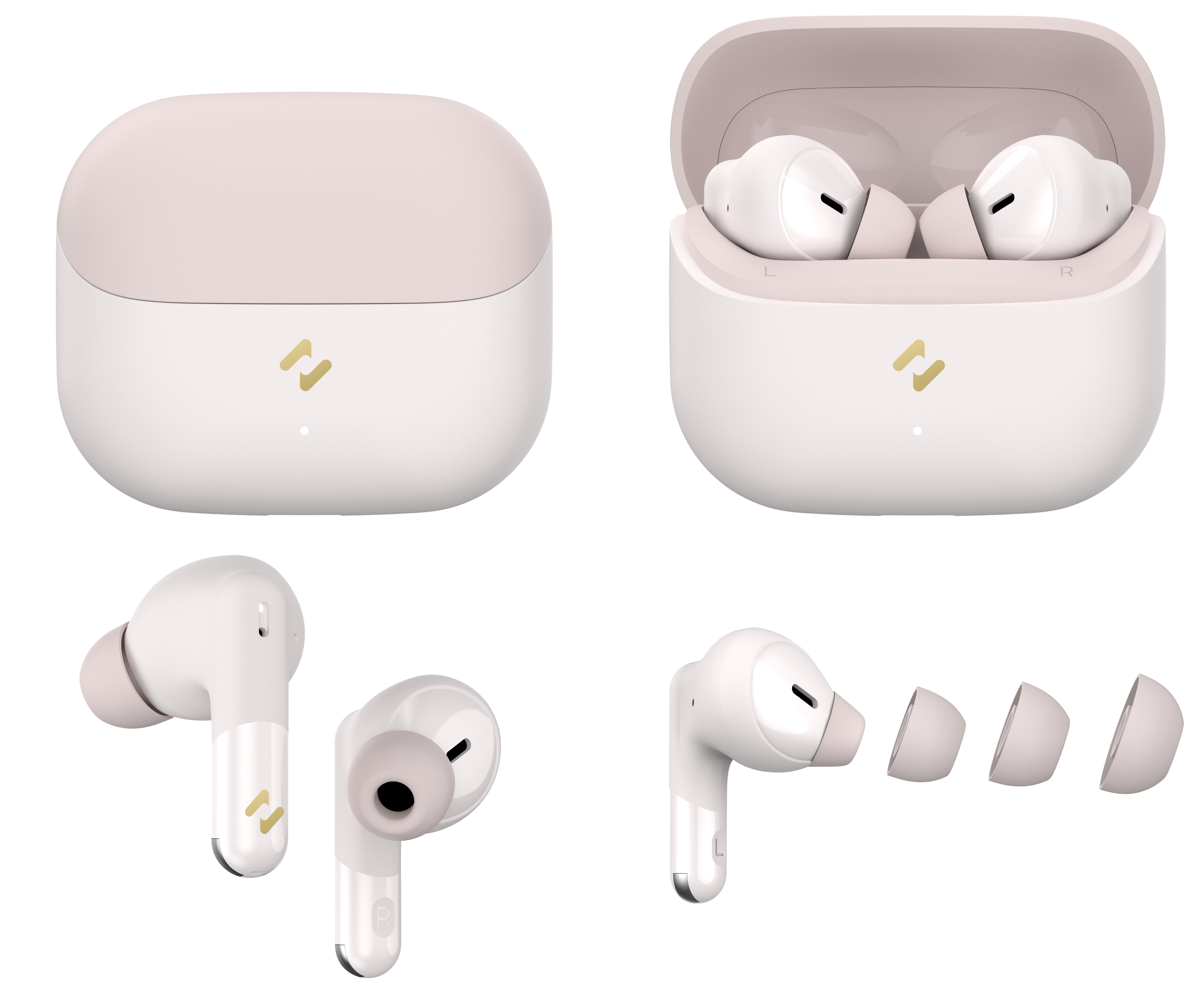 TW982 RS Auriculares Inalámbricos TWS LIFE 01T Bluetooth V5.4 Rosa