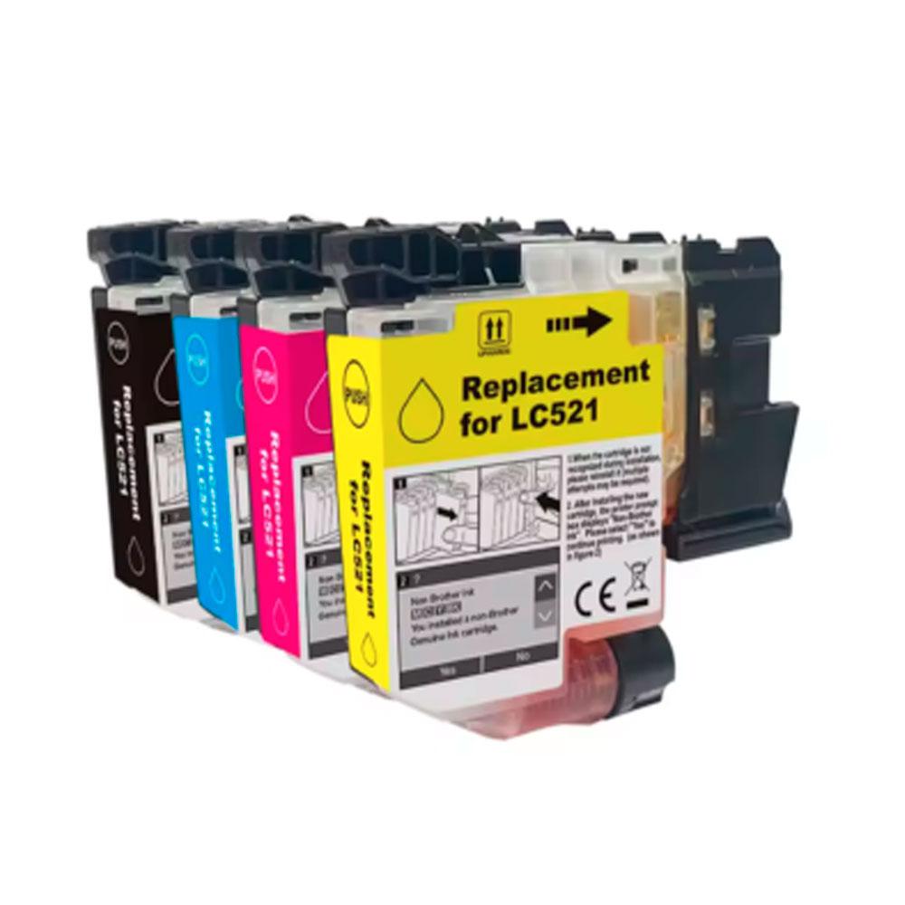 Tinta genérica para BROTHER LC521 Amarillo